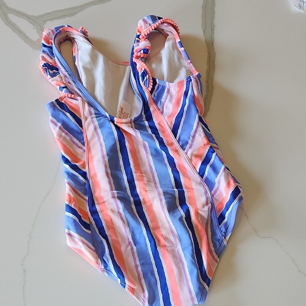 Striped Ruffle Swimsuit - Picture 5 of 7